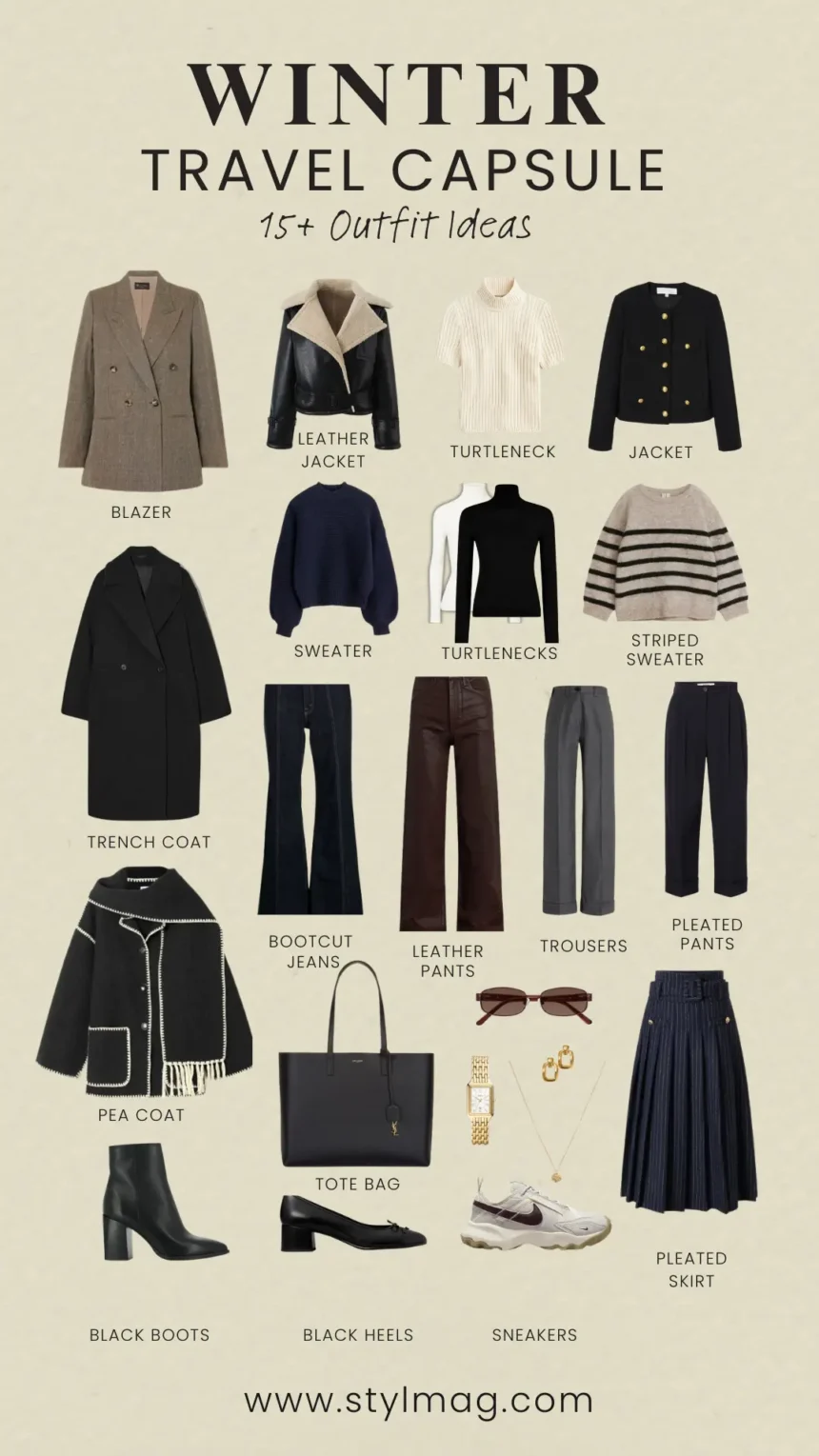 Winter Travel Capsule Wardrobe